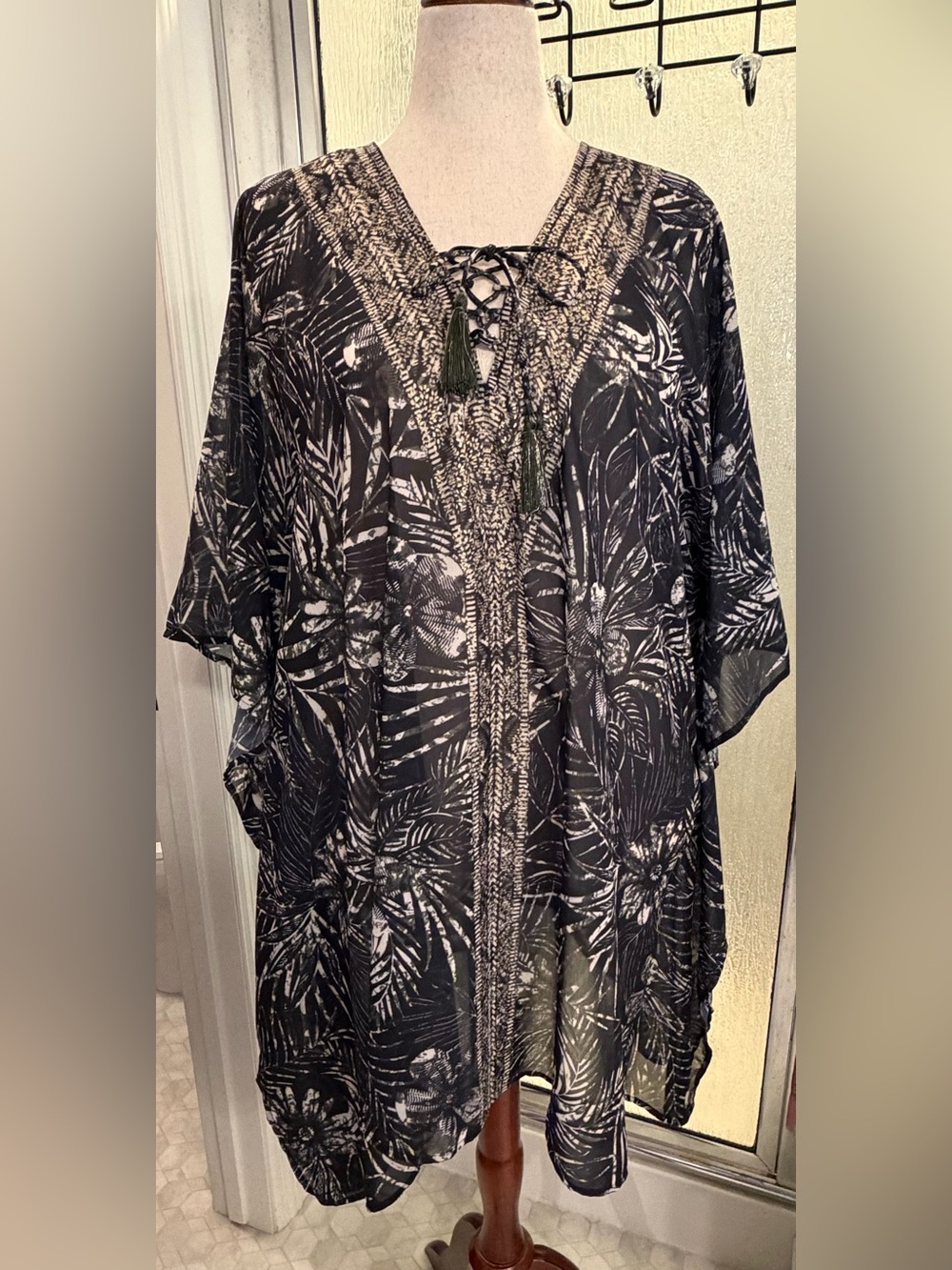 Miraclesuit Printed Caftan Beach Swim Cover Up NWT One Size $55 😀